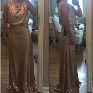 Beautiful Sequin Dress - rose gold champagne